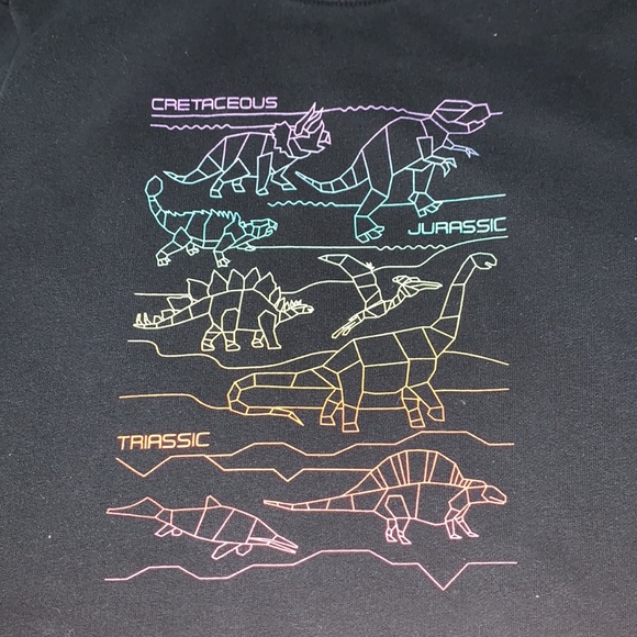 Like new, Cat & Jack black dinosaur sweatshirt. Size XS (4-5) - Picture 3 of 3
